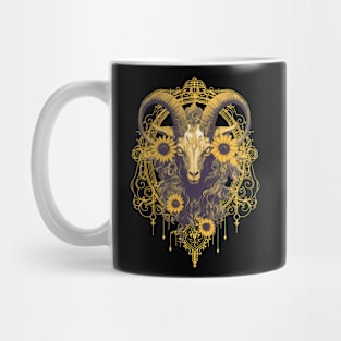 flower goat Mug